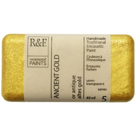UPC: 0836943007963 | R&F Handmade Paints Encaustic Paint Cakes  40ml Cakes  Ancient Gold