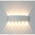 thumbnail image 1 of Aplique de pared LED blanco para interior de 12 W, blanco cálido, moderno aplique de aluminio, luz nocturna con foco arriba/abajo para salón, dormitorio, pasillo y escalera., 1 of 5