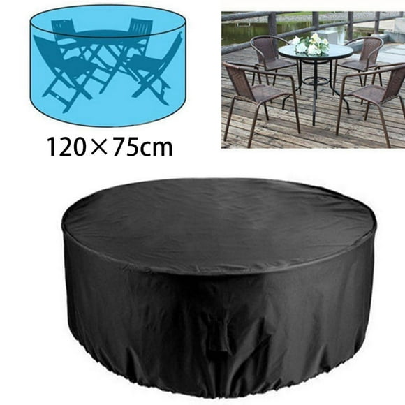 Housse de Table Ronde Imperméable pour Meubles de Jardin Extérieur