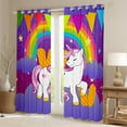 thumbnail image 2 of Erosebridal Dreamy Unicorn Curtains and Drapes (38x45), Initial Letter V Curtains for Living Room, Rainbow Blackout Curtains for Bedroom, Window Treatments Room Decor, 2 of 6