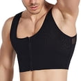 thumbnail image 4 of Hombres Pecho Corsé Compresión Adelgazante Transpirable Secado Rápido Forma Del Cuerpo Nylon Elástico Corsé Camiseta Sin Mangas, 4 of 8