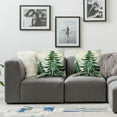 thumbnail image 3 of Shangniulu  Winter Green Tree Throw Pillow Covers Set of 2 Christmas Nature Forest Trees Mountain Outdoor Pillows Cover Xmas Spring Farmhouse Linen Decorative Cushion Case for Couch Bed Decor, 3 of 6