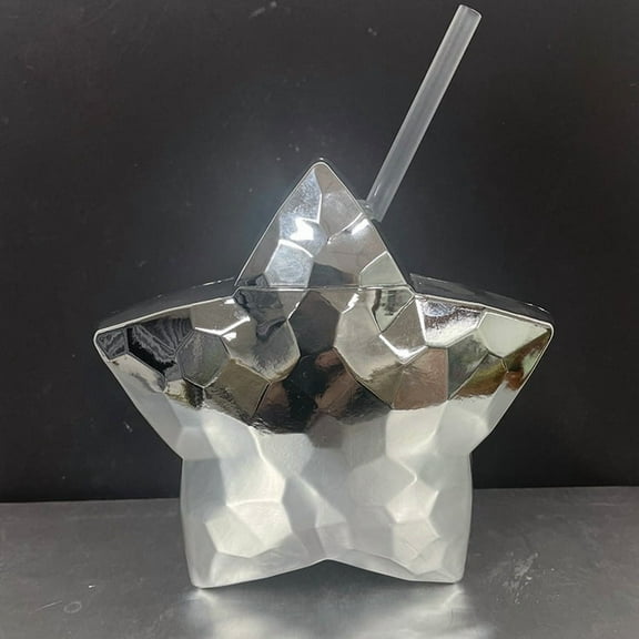 FRCOLOR Star Shaped Water Container Five-Pointed Star Sippy Cup Easy To Clean Drinking Cup With Straw Large Capacity Water Mug For Gym