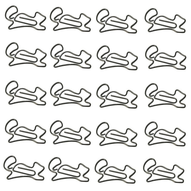 IMENGL Clearance! Paper Clips for Animal Shaped Paperclip Fun Paper Clips Assorted Colors Paperclip Coated Paper Clips Bookmark Clips Office Supplies for Document Organizing 20 Counts One Size Black