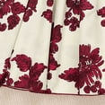 thumbnail image 6 of Girls Special Occasion Dresses,Short Sleeves Printed Bowknot Princess Dresses，Birthday Party Dress for 4-7 Years Toddler Caramel Colour, 6 of 6