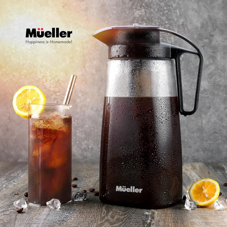 Home Hero Cold Brew Coffee Maker - 32oz Glass Mason Jar With Stainless Steel Filter & 2 Lids