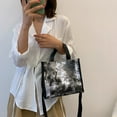thumbnail image 5 of Bolso de mujer sencillo y versátil, bandolera oblicua de gran capacidad. Gris oscuro, 5 of 5