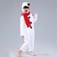 thumbnail image 4 of Traje de actuación de muñeco de nieve navideño para niños, mono con bufanda, sombrero de nariz roja, disfraz de cosplay (120 cm), 4 of 7