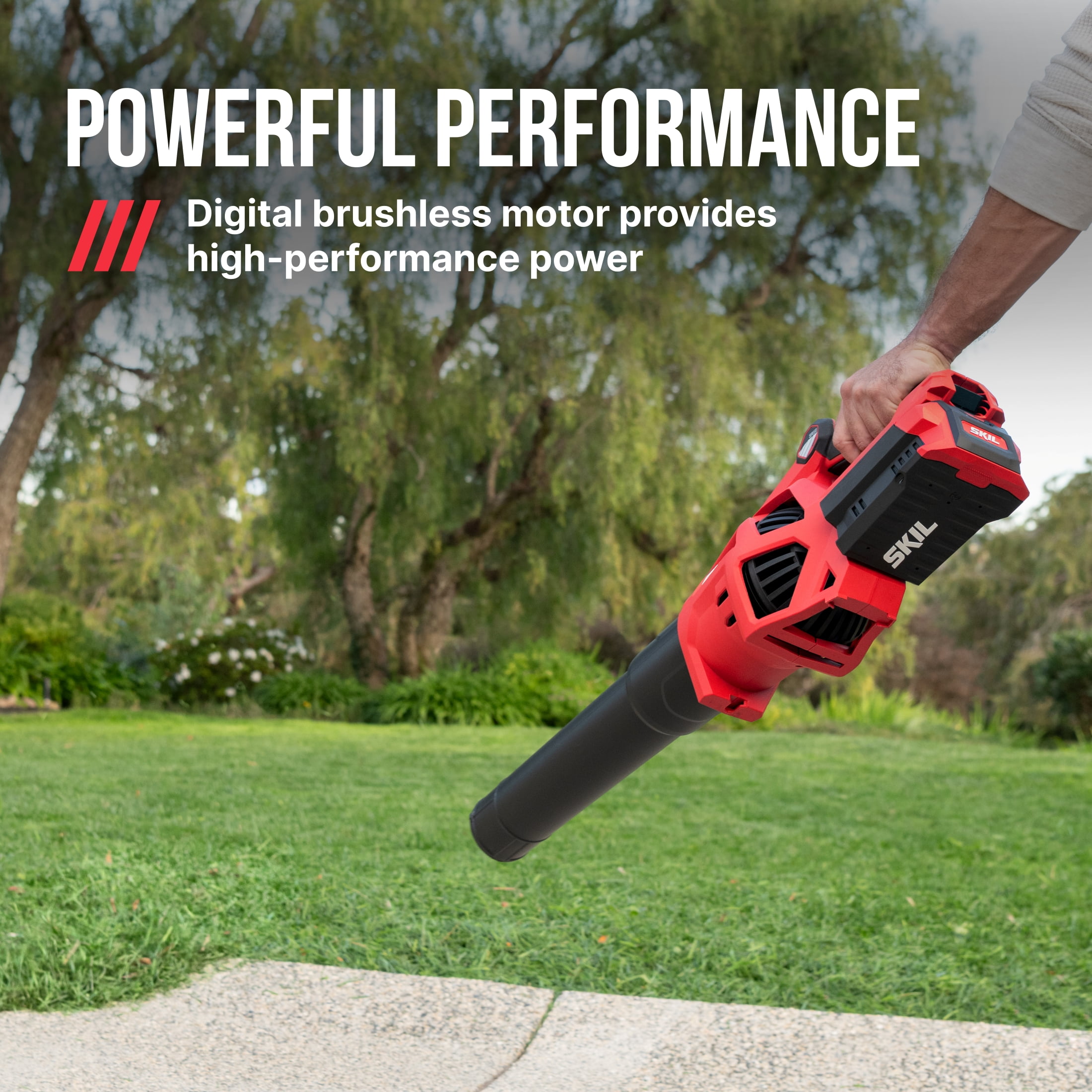 SKIL PWR CORE 40V Brushless 530 CFM 140 MPH Leaf Blower Kit with 4.0Ah Battery and Charger, BL4713C-13