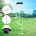 thumbnail image 3 of TiokMc Color-Changing Solar Dragonfly Wind Chime - Iutdoor Patio Deck Yard Garden Home Deco,Birthday Gift for Mom Grandma, 3 of 8