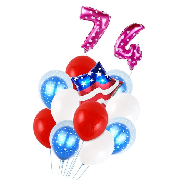 El , Estados , Raya, Bandera, tex, Papel de Aluminio, Día de La Independencia, Decoración - Negro Rosado Macarena Conjuntos de globos de bandera americana
