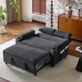 thumbnail image 5 of Ktaxon Sofa Bed, Corduroy Mechanical Pull-Out Loveseat, Convertible Couch for Living Room, Apartment Dark Gray, 5 of 12