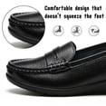 thumbnail image 4 of CHICVOMEY Classic Comfort Flats for Women Loafers Business Casual Loafers Shoes with Arch Support Penny Loafers Slip On Dressy Shoes Flats for Walking&Work, 4 of 10