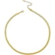 thumbnail image 5 of Collar de cadena de serpiente chapado en oro/plata de 14 quilates, collar de espiga, gargantilla de oro, collares para mujer, 1,5/3/5MM(W) 14 "/16"(L) Ormromra WMZL-1671-1, 5 of 6