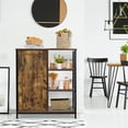 thumbnail image 4 of Costway Mueble en Estilo Industrial con 3 Repisas Abiertas y Puertas para Salón Cocina Pasillo Baño Dormitorio Marrón 70 x 30 x 81 cm, 4 of 10