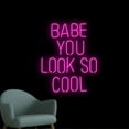 thumbnail image 3 of Handmadetneonsign Babe You Look So Cool Neon Sign, Cocktails Wall Art Decor, Bar Pub Bedroom Wall Decor, 3 of 5