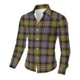thumbnail image 6 of Txeol Men's Business Casual Dress Shirts Slim Fit Long Sleeve Button Down Checkered Shirt Christmas Plaid Work Tops Khaki S, 6 of 9