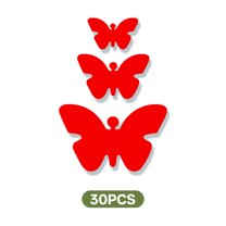 CCOCC 30Pcs Mirror Stickers,Shiny Scratch Resistant Panels Wall Decor Living Room,Flexible Wall Placement Gym Mirror,Red