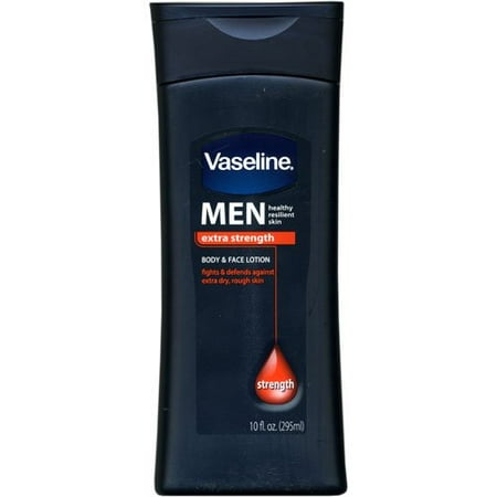 Vaseline Extra Strength Body and Face Lotion for Men, 10 (Best Natural Body Lotion For Dry Skin)