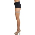 thumbnail image 3 of ToBeInStyle Women's Metallic Garter Lame Garter Leg Wraps Rave Wear - Silver, 3 of 4
