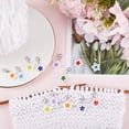 thumbnail image 4 of 21Pcs 7 Colors Star Glass Seed Beaded Locking Stitch Markers Zinc Alloy Crochet Lobster Clasp Charms Mixed Color 28~29mm 3pcs/style, 4 of 6