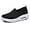 Black, variant on Women's Orthopedic Anti-Slip Sneakers,Summer Wedge Air Cushion Breathable Mesh Slip On Walking Shoes,Casual Wedge Sneakers.