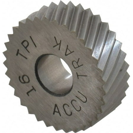 

3/4 Diam 90° Tooth 16 TPI HSS LH Diag Knurl Wheel 1/4 Face Circular Pitch