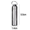 thumbnail image 2 of Small Portable Titanium alloy Pill Box Keychain, Waterproof Metal Pill Bottle for Outdoor Camping, 2 of 5