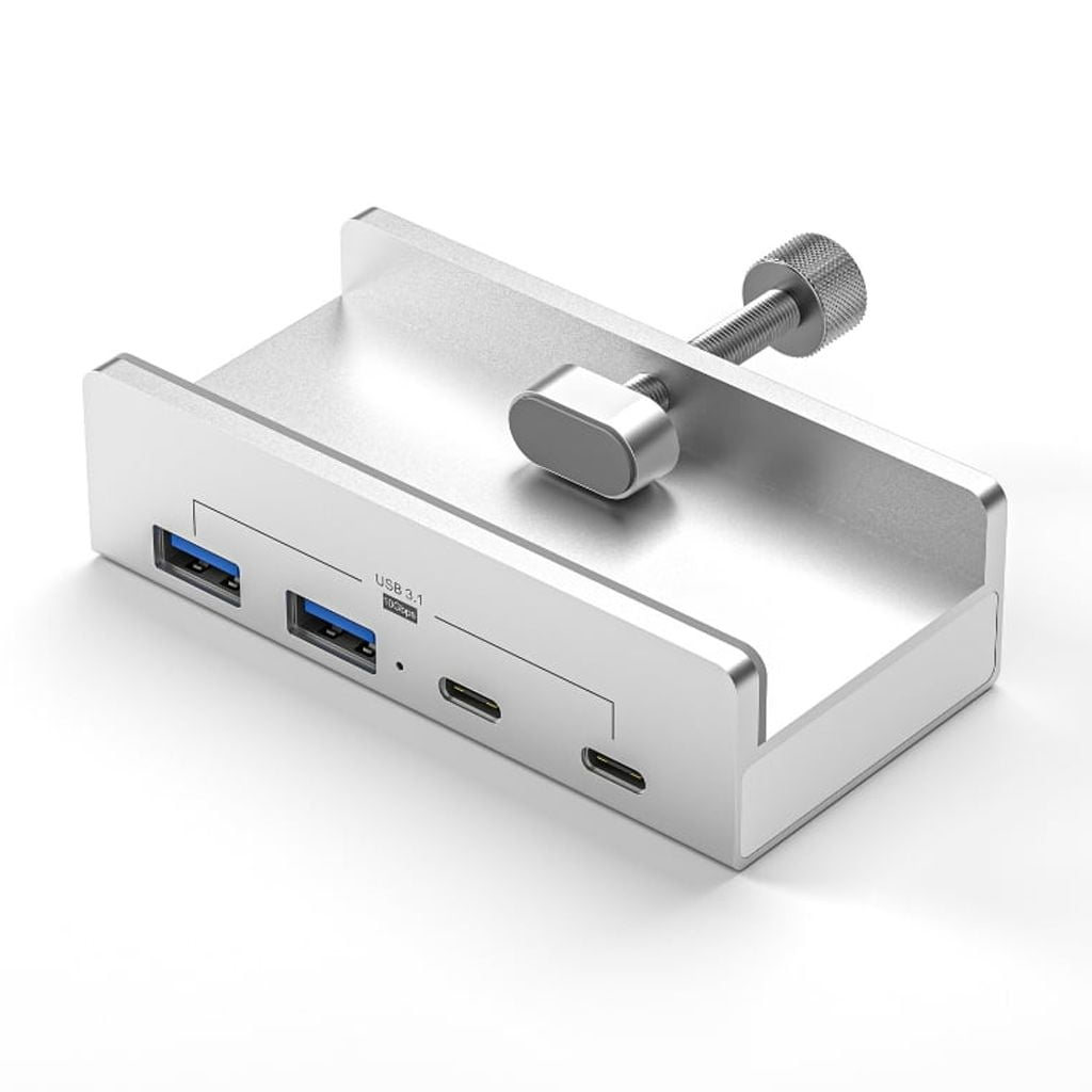 ROZYARD Aluminum USB 3.1 Hub Clamp 4 Port USB Splitter USB Data Cable Desktop USB Hub