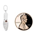 thumbnail image 6 of 14k Gold White Rhodium, High Heel Shoe Pendant Charm Created CZ 5.5mm with 16" Dainty Neck Chain, 6 of 8