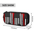 thumbnail image 4 of Goofa Firefighters USA Flag Pattern Big Capacity Pencil Pen Case Office College Large Storage High Capacity Bag Pouch Holder Box Organizer, 4 of 9