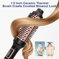 thumbnail image 5 of Thermal Brush for Blowout Look, 1.5in Heated Round Brush, Straightening & Curling Iron Brush, Blowout Brush, Hot Styler for Travel, 10 Temperature Control, Dual Voltage, Black Gold, 5 of 9