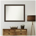 thumbnail image 3 of Amanti Art Custom Wall and Bathroom Mirror (35.75 x 42.75 in.), Cyprus Walnut Frame, 3 of 6