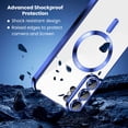 thumbnail image 4 of Entronix Magnetic Clear Case for Galaxy S26 Ultra, Flexible TPU Cover with Camera Lens Protector, Blue, 4 of 6
