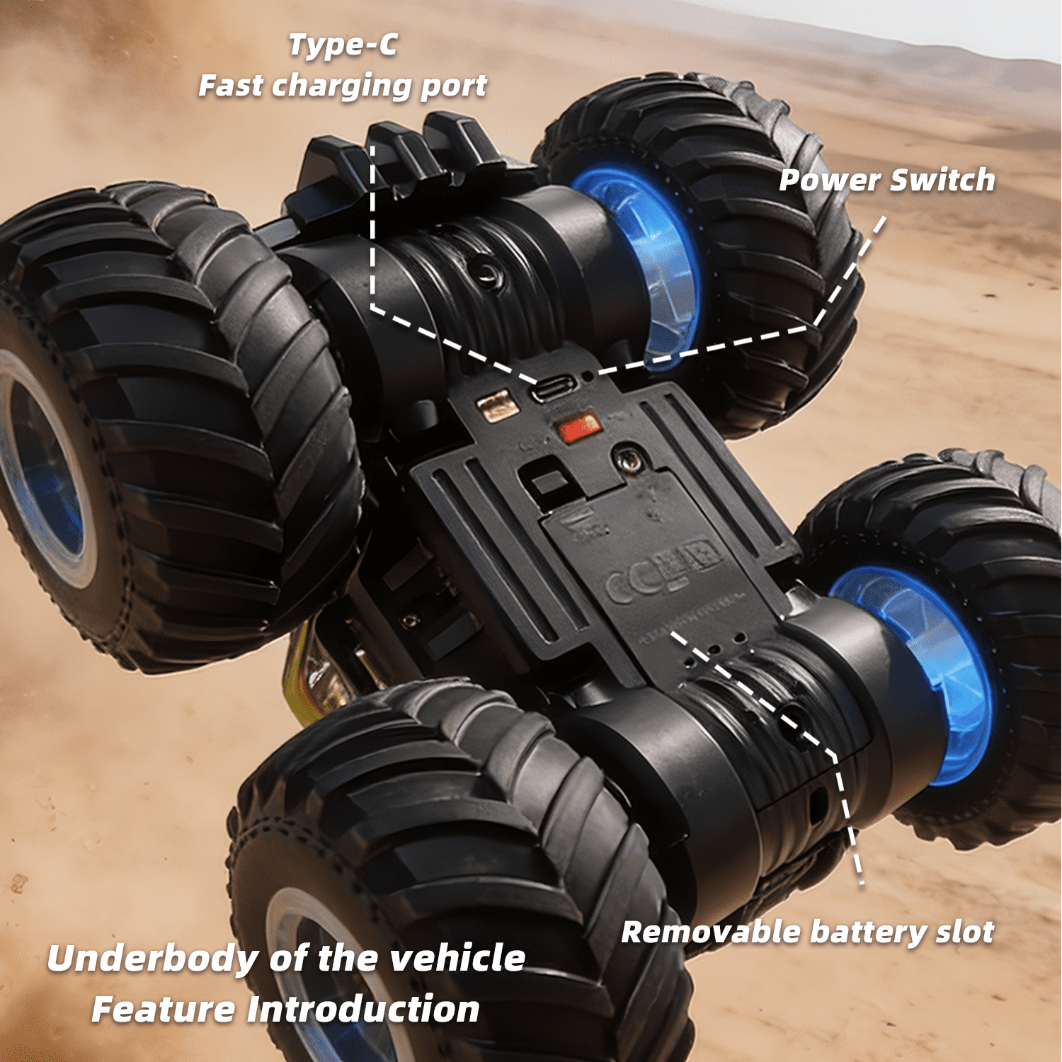 HNH Off Road Remote Control Car, RC Crawler Monster Trucks for Boys, RC Car Gift for Kids 3-10 Years-Green