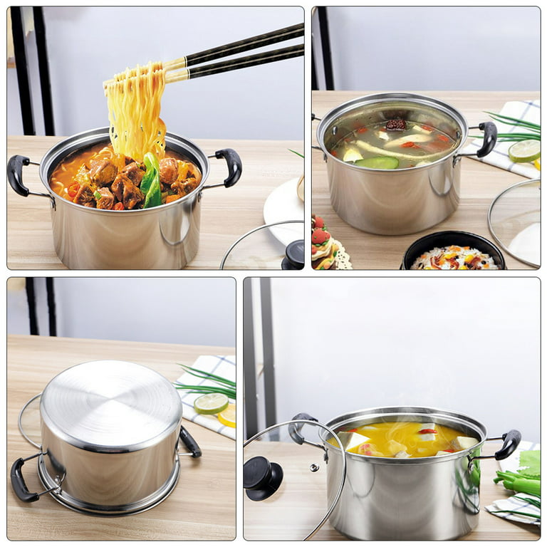 1 Pc Large Capacity Glass Soup Pot with Cover Glass Pot with Lid