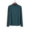 thumbnail image 2 of Long Sleeve Shirts For Women Casual Solid Fitted Turtleneck Sweater Top Womens Long Sleeve Tops, 2 of 6