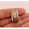 thumbnail image 5 of Textured Flower Band Spinner Ring – Handmade 925 Sterling Silver Anxiety Fidget Ring for Men & Women, Stress Relief Meditation Ring, Mother’s Day Gift, 5 of 5