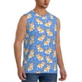 thumbnail image 2 of Easygdp Kawaii Corgi Men's Breathable Tank Tops Sleeveless Sporty T Shirts for Basketball, Mountaineering, Bodybuilding -Small, 2 of 8
