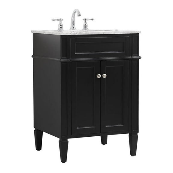 24 inch single bathroom vanity in Black