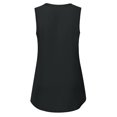 thumbnail image 1 of Chaleco con cuello en V, camisa sin mangas de verano lavable a máquina no elástica para uso diario para citas de vacaciones Demonsen None, 1 of 5