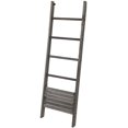 thumbnail image 7 of MyGift Vintage Gray Solid Wood Wall Leaning Towel Rack, 7 of 7