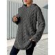 thumbnail image 4 of Sudadera con Capucha de Jacquard de Larga en Color Liso para Mujer, Chaqueta Ajustada con Cordón de Felpa. Gris XL, 4 of 8