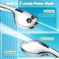 thumbnail image 3 of Scootworks Shower Head, 8 Spray Setting Detachable Shower Head with Handheld, HandHeld Shower Head for Bathroom Tub with Hose 59 inch Stainless Steel and Adjustable Holder, 3 of 9