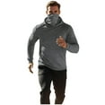 thumbnail image 5 of YOIAVAIOY Mens Thermal Shirts Hoodie with Mask Long Sleeve Winter Sports Base Layer Top Active Running Sun Shirt Dark Gray XXXL, 5 of 10