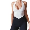 thumbnail image 2 of Diconna Lady camisole, sleeveless solid color U-shaped collar irregular cut top, 2 of 4