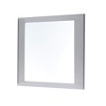 thumbnail image 1 of Benzara BM205634 Rectangular Wooden Frame Mirror with Beveled Edges, White & Silver, 1 of 2