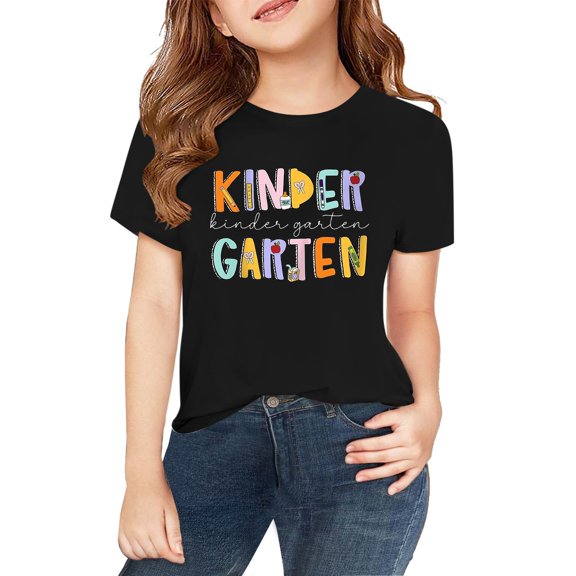 KAUOD Kindergarten Shirts for Kids, Girls Boys First Day of School T Shirt, Preschool Student Back to School Clothes