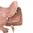 thumbnail image 3 of Kids Western Ranch Double Skirt Horse Saddle – Leather Youth Riding Saddle in 10", 12", 13" Sizes, 3 of 4