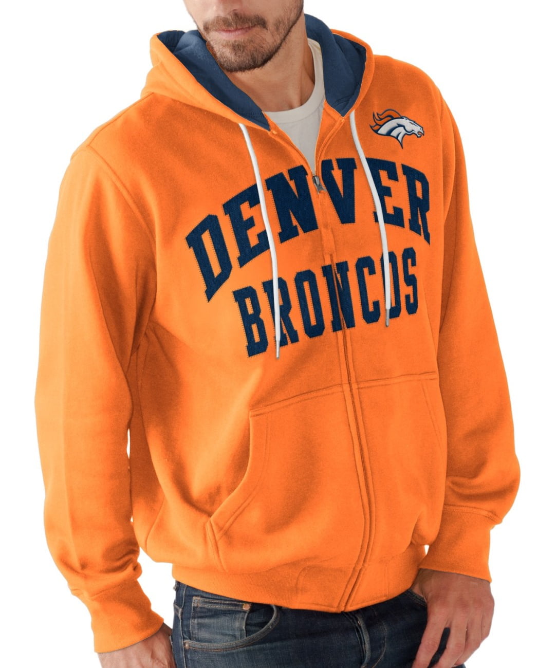 Denver Broncos NFL G-III "Pass Attempt" Full Zip Hooded Men's Sweatshirt by G-III Sports